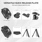 FALCAM F38 Camera Quick Release Plate Compatible with Camera Clip V3 and F38 Backpack Clip (Plate Only) - 2465