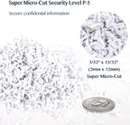 WOLVERINE 8-Sheet Super Micro Cut High Security Level P-5 Ultra Quiet Paper/Credit Card Home Office Shredder with 4.5 gallons Pullout Waste Bin SD9101 (White)