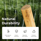 OUZUGIE 2 Pack 96x48 Inch Natural Bamboo Wall Panel – Yellow Burned Pole Wrap Paneling for Walls, Ceilings, Cabinets, Furniture – Ideal for Bedroom, Living Room & Office DIY Decor