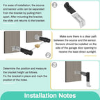 for Genie Garage Door Sensor, Replacement for Genie/Overhead Garage Door Sensor, Compatible with Genie/Overhead Garage Door Opener Made After 1993, Item Includes Two Sensors (Receiving&Sending)