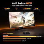 PELADN Gaming Mini PC 7735U(Beats 5825U) 32GB Dual DDR5, 1TB PCIe3.0 SSD - AMD Ryzen 7 7735U Mini Computers with Dual Type-C, WO7 Mini Desktop Computer with RJ45 LAN, WiFi6, BT5.2, USB
