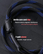 Diaianyfi Audiophile RCA to 2RCA Subwoofer Cable,1 RCA Male to 2 RCA Male Audio Cable RCA Y-Adapter,Oxygen-Free Copper,Nylon Braided Jacket (3.3FT)