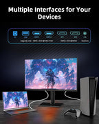 KTC 27 Inch 4K Gaming Monitor - UHD 160Hz Monitor with Fast IPS Panel, 1ms MPRT, 140%sRGB, HDR 400, Adaptive Sync, HDMI DisplayPort, Height Tilt Pivot Swivel Adjustable, Carbon Fiber Backcover, U27T6