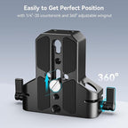 SMALLRIG Camera Base Plate Kit with 15mm LWS Rod Rail Clamp, 15mm Lens Support for Sony A6500 A6600 A6300, for Canon R5 R6, for Sony A7SIII / A7III, Both for Cameras & Cages - 4959
