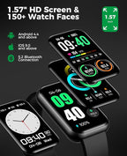 Smart Watch Fitness Tracker (Answer/Make Call), 24/7 Heart Rate Spo2 Blood Pressure Monitor Sleep Tracker, 114 Sports Modes Pedometer Calorie Step Tracker, Waterproof Activity Tracker for Women Men
