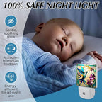 PODMemory Hummingbird Stained Glass Night Lights Plug into Wall for Room, Hummingbird Night Light LED for Bedroom