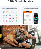 Parsonver Fitness Tracker with Step Counter/Calories/Stopwatch, Health Activity Tracker with Heart Rate Sleep Monitor, IP68 Waterproof Smart Watch 110+ Sport Modes Pedometer Watch for Women Men, Black