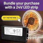 HitLights 300W Dimmable LED Driver, Electronic Transformer, 120V AC to 24V DC Power Supply for LED Strip Light, IP66 Rated, Dimming with TRIAC, 0-10V, 1-10V, Potentiometer, 10V PWM, UL Listed, Class 2