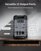 Portable Power Station with Extra Battery, 3840Wh LiFePO4 Battery, 3600W Electric Solar Generator for Garage, Home, Off-Grid Living, Camping, RVs, Outdoor Adventures