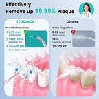 Leominor Water Flosser Pick for Teeth, 300ML Portable Oral Irrigator Upgraded Tank Removable,IPX7 Waterproof, Rechargeable Travel Teeth Cleaner, Professional Electric Flossing Machine (Pink)