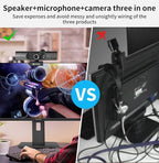 Oivom Webcam with Microphone and Speaker, 1080P Web Camera for Desktop Computer Laptop, USB Camera with Physical Privacy Cover,Plug and Play, Streaming Webcam, Wide Angle PC Cam (1080p mic Speaker)