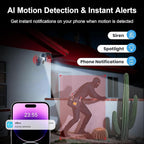HOSAFE.COM Cameras for Home Security Outdoor, WiFi Outdoor Camera Wireless, Solar Security Cameras Wireless Outdoor, 360 PTZ, PIR Sensor, 2K HD Color Night Vision, 2-Way Talk, IP66 Waterproof