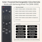 Replacement for Samsung TV Remote Solar Charger, Rechargeable Battery Solarcell Remote for Smart TV, Compatible with BN59-01385A BN59-01432A with Voice, for Neo, Sero, QLED, OLED, Frame, UHD Smart TV