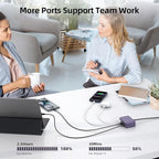 USB C Charger Block, 100W GaN 6 Port PD USB C QC USB A Wall Charger Adapter Plug Cube, Super Fast Type C Charging Station Hub for iPhone 17 16 15 14 Pro Max iPad Samsung Pixel