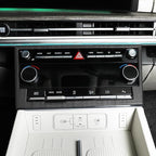 YOUTOOCAR Climate Control Panel Trim Frame Cover Compatible with Hyundai Santa Fe 2024–2025 Accessories (Wood Grain)