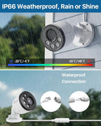 Loocam 8CH PoE Security Camera System 2TB HDD, 4MP Wired Bullet PoE IP Cameras, Person Vehicle Detection, 5MP NVR 24/7 Recording CCTV Home Surveillance Outdoor Indoor, Remote Access, Night Vision