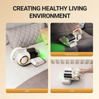 FEPPO Mattress Vacuum Cleaner, 16Kpa Bed Vacuum Cleaner with 253.7nm UV-C Light, 140°F Heat, HEPA Filter & Ultrasonic, Versatile Handheld Vacuums for Bed, Sofa, Couch, Crib(Corded, 500W)