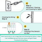 for Genie Garage Door Sensor, Replacement for Genie/Overhead Garage Door Sensor, Compatible with Genie/Overhead Garage Door Opener Made After 1993, Item Includes Two Sensors (Receiving&Sending)