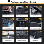 Lykus HC-6030 Large Waterproof Hard Case with Wheels and Customizable Foam, Interior Size 23.5x16.8x10.7 inch, Suitable for large electronic equipment and more