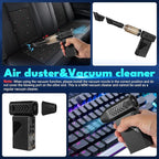 Newdehanm Violent Turbo Fan，Mini Electric Compressed Air Duster & Vacuum Cleaner,130000RPM Portable Rechargeable Cordless Handheld Air Blower with LED Light for PC, Outdoor, House, Car,8000mAh