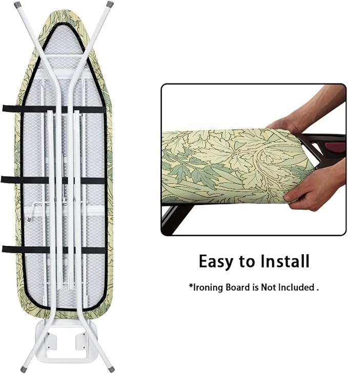 ZCFYGDX Ironing Board Decor Covers (17 x 49 in) Hook & Loop Elastic Edge Easy to Install, Scorch Resistant,Lightweight & Breathable Anti-Slip & Wear-Resistant William Morris Prints Size-M