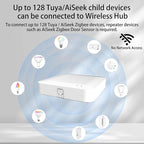 AiSeek Tuya ZigBee 3.0 Hub/Wired Gateway, WiFi Smart Home Bridge Remote Controller,Work with Tuya ZigBee Smart Device, White