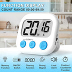 ZILLEEN Classroom Timer for Kids Teachers 6 Pack Digital Timers, White