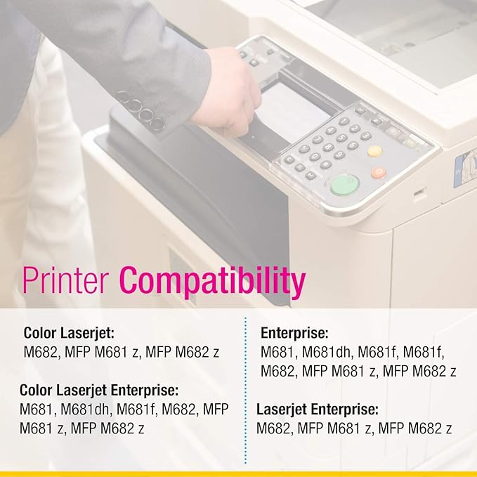 CS Replacement Toner Cartridge Compatible with HP 657X CF472X Yellow Color Enterprise M681 M681dh M681f M682 MFP M681 z MFP M682 z Toner Cartridge Yellow