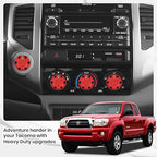 4 Pack - 2nd Gen Tacoma Accessories AC Knob Upgrade - 2005,2006,2007,2008,2009,2010,2011,2012,2013,2014,2015 Tacoma Climate Control Dial Mods Set - for Toyota Interior Replacement Kit
