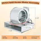 S97017648 Heater Motor Assembly Compatible with Broan Nutone 9965F, 605RP, 660RP, 665RF, 665RP, 665RSP, 9065-R02 Bathroom Fan Motor Replacement for Nu-Tone Heater