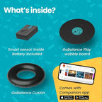 GoBalance Board - App-Enabled Balance Board. Smart Bluetooth Sensor, 12 FREE Interactive Games - Fun, Balance Training and Home Gym Workout! Boost Coordination & Strength for Teens and Adults