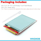 WWZMDiB TFT LCD Touch Display Module SPI Interface for Arduino (3.2", 320x240, ILI9341)