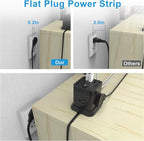 Power Strip with USB C Ports, FDTEK Power Cube with USB C, PD 20W Fast Charge Power Cube with 4 Outlets and 3 USB, 10FT Flat Plug Power Strip for Home, Office, Dorm Room Essentials