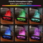 Essential Oil Diffuser, 7 Colors Flame Fireplace Diffusers and Humidifier, 150ml Fire Flame Aromatherapy Diffuser with Remote Control Ultrasonic Air Humidifier with Timer for Room Office