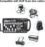 Battery DMX Controller Wireless with MIDI, DMX Board 512 Light Controller for Dj Lights, Dmx512 Lighting Console 192ch with Built-in Battery for Control Stage Light