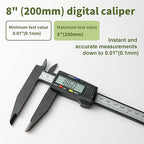 SCITOOLS Digital Caliper 0-8" Measuring Tool, Micrometer Caliper with Auto-Off Feature, Interchangeable Between inches and millimeters for Jewelry Measurement and 3D Printing