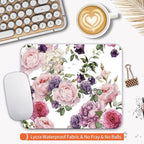 Armanza Square Mouse Pad Floral Roses,Personalized Premium-Textured Custom Mouse Mat Design,Washable Mousepad Cloth,Non-Slip Rubber Base Computer Mouse Pads for Wireless Mouse