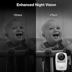 VTech VM901 Smart WiFi Baby Monitor with 1080p FHD Camera and 5" HD IPS Display, Free App, Remote Pan Tilt Zoom, Night Vision, Motion Detection Alerts