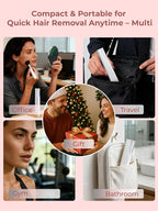 Dermaplane Facial Razor for Women – Electric 3-Speed Sonic Face Hair Removal Tool with LED Light, Peach Fuzz Remover & Exfoliating Dermaplaning Tool, USB-C Rechargeable with 5 Replacement Heads
