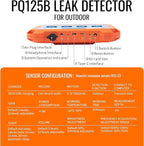 PQWT Underground Water Leak Detectors PQ125B Outdoor Wall Pipe Water Leakage Detection with Touchscreen Earphone and Carrying Case Sensor Acoustic Pipeline Sound Intensifier