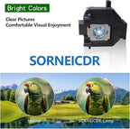 SORNEICDR ELP LP69 Replacement Projector Lamp Bulb Compatible with Epson PowerLite Home Cinema 5020ub 5030ub 5025ub 5020ube 5030ube 5010E 6030ub 6020UB 6010 4030 Projector Lamp Bulb Replacement
