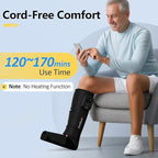 Comfytemp Air Compression Therapy Device K1011, Cordless Leg Massager for Circulation and Pain Relief, Portable Foot and Calf Massage Boot, Ideal for Dad Men Mom Women Seniors (1 Pack)