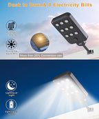 JAYNLT X-10000W Solar Street Lights Outdoor, Ultra-Large 6500K Commercial Parking Lot Lights Dusk to Dawn,IP67 Waterproof Solar Power Flood Security Light for Farm,Shop