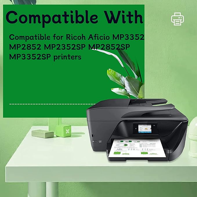 OEMLSO MP3352 Toner Cartridge Compatible for Ricoh MP3352 888169 Toner Cartridges Work for Ricoh Aficio MP3352 MP2852 MP2352SP MP2852SP MP3352SP Printers 4 Pack