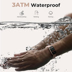 TIFOZEN Fitness Tracker for Women Men, Smart Watch Band with 24/7 Heart Rate Blood Oxygen Sleep Monitor, Calories Step Tracker Pedometer 3ATM Waterproof Activity Tracker for Android iOS, Pink