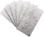 Art3d 102-Piece Backsplash Tile Peel and Stick for Stove Kitchen Bathroom Fireplace, 3in. × 6in. Stick on Subway Tile Natural Stone White