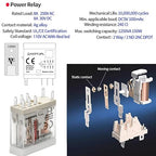 6 Pcs 8Amp Mini Relay Switch 110V 120V AC with Test Button DPDT 2NO 2NC Socket Base with Indicator LED Light UL Certification