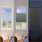 LEXEN Smart Top Down Bottom Up Honeycomb Shades WiFi Enabled Motorized Cellular Blinds Compatible with Alexa/Google Home Double Cellular Fabric Blackout Insulated Custom Sizes-Brown