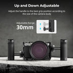 SmallRig Mini Side Handle for 1/4"-20 Threaded Holes, Camera Cage Handle for Left or Right Hand, Up and Down Adjustable, with Built-in Cold Shoe & Threaded Hole - 4755
