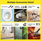 2026 New 3 Level Adjustable Pressurized Handheld Steam Cleaner for Home, 10s Heat-Up Handheld Steamer for Cleaning, 1.6 Qt Tank Portable Steam Cleaner Handheld for Car,Grout,Tile,Couch,Floor